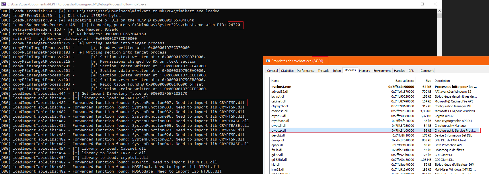 Loading forwarded libraries